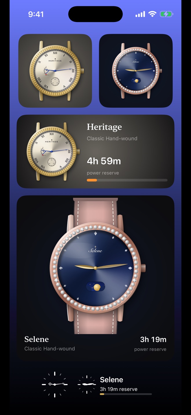 Mecha Watch widgets on the Home Screen